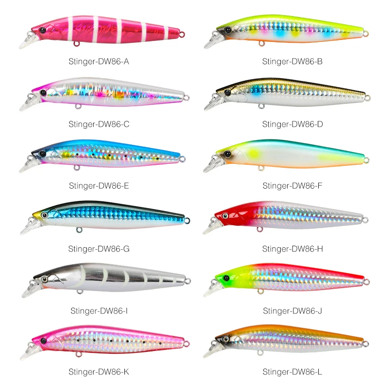 TSURINOYA Suspend Minnow Fishing Lure 98SP Long Casting  Artificial Hard Bait Tungsten Weight Pike Bass Sea Fishing Lure