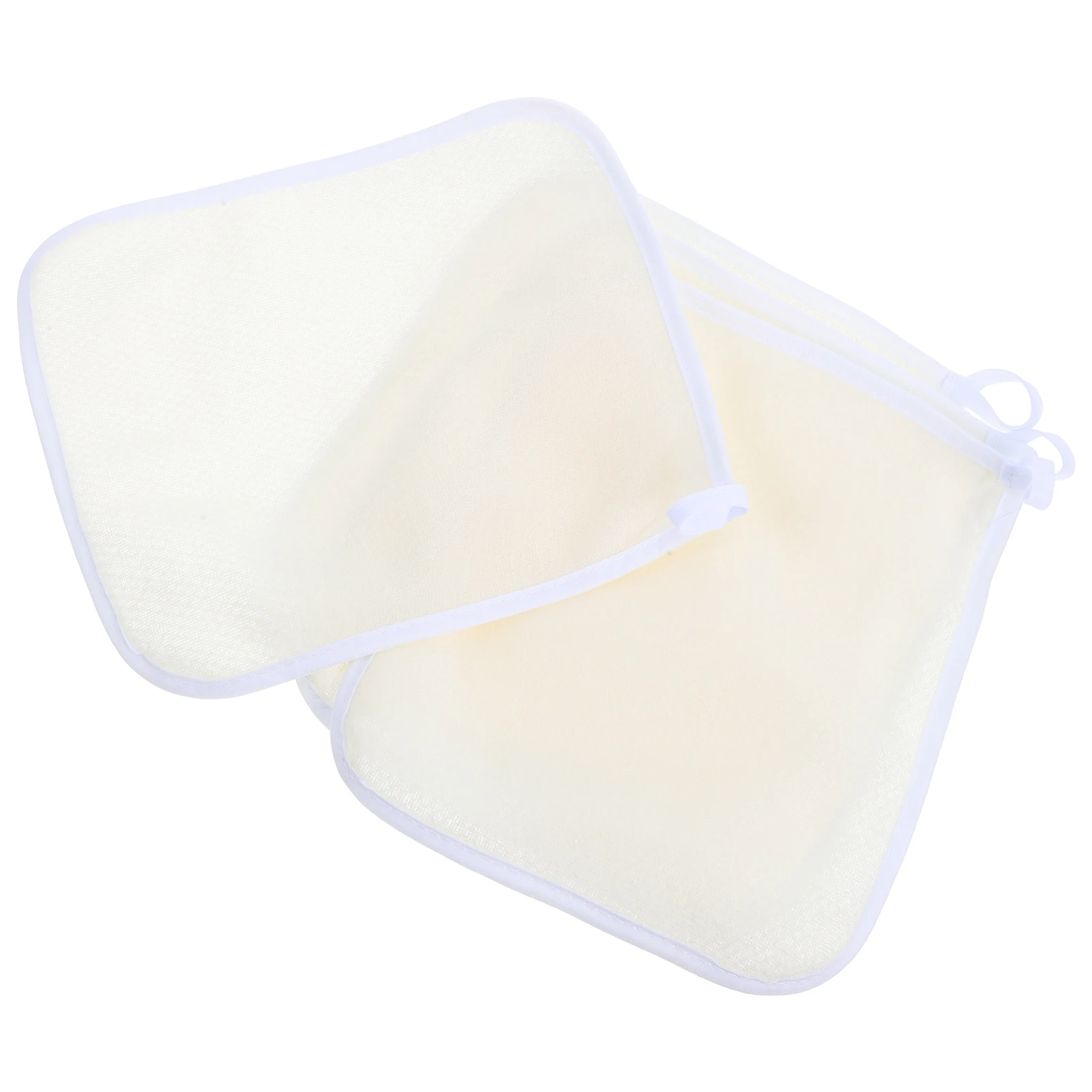 

4 Pcs Dual Sided Bath Towel Body Scrubber Massage Beige Washcloths Soft Durable Exfoliating Shower Cloth For Men Women