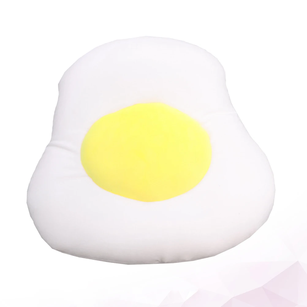 

Poached Egg Pillow Decorative Bed Pillows Miniature Sofa Fried Eggs Yellow Child