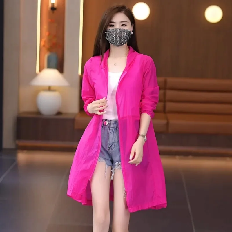 2025 New Sunscreen Clothing Women's Long Summer Light And Breathable Loose Plus Size Casual Joker Sun-Protective Clothing Coat