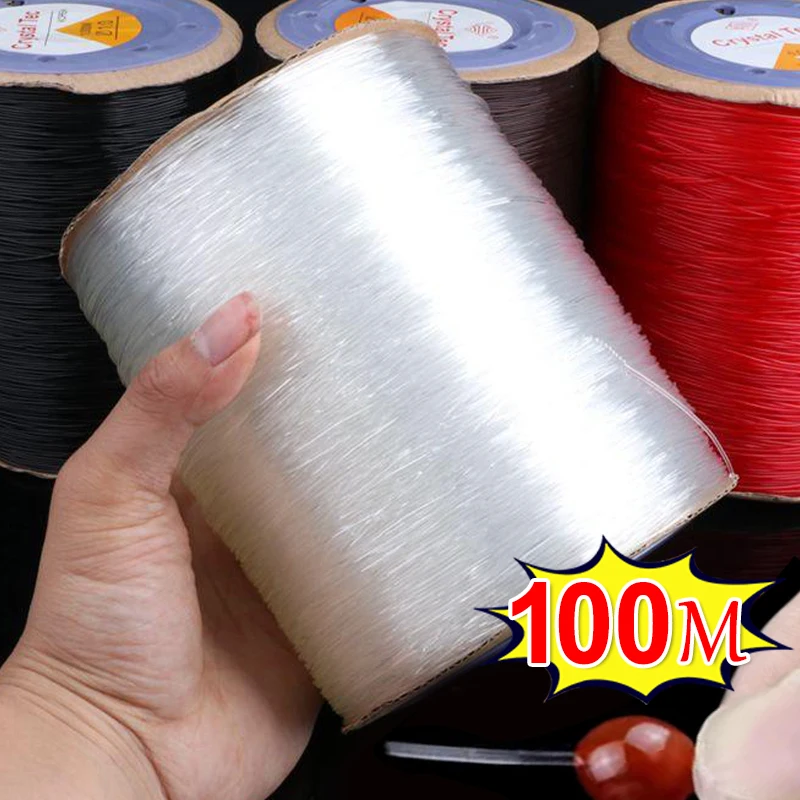 100m/Roll Elastic Crystal Jewelry Cord Beading String Strong Stretchy Thread Cords DIY Use Necklace Bracelet Jewelry Making Tool