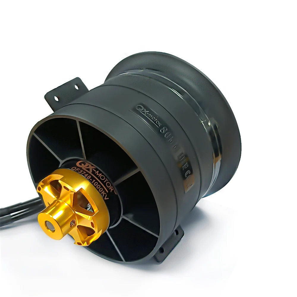 80 مللي متر EDF QF3538 QF3748 12 شفرات مروحة أنبوبية CW CCW مع محرك بدون فرشاة QX-MOTOR لأجزاء طائرة هليكوبتر متعددة الدوار RC