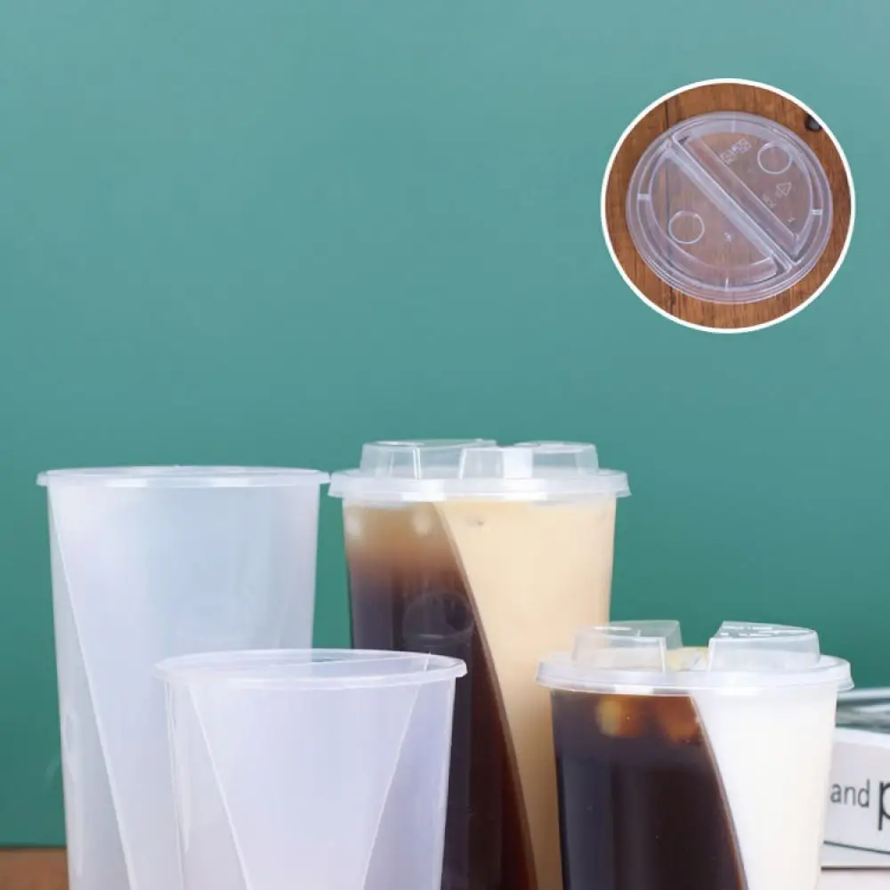 Disposable Disposable Split Design Beverage Holder Double Flavor PP Cold Drink Cup Leak Resistant Lid For Party Cafe Shop - Aliexpress Deal