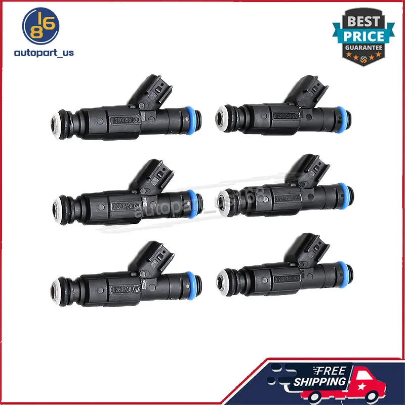 For Jeep Liberty Grand Cherokee Commander Dodge RAM 1500 Durango Dakota Nitro Mitsubishi Raider 0280158020 6Pcs Fuel Injectors