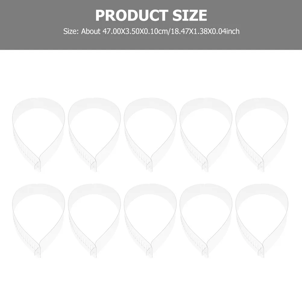 Picture 6: 50 Pcs Collar Inserts for Dress Shirts Plastic Fixer PVC Accessory Bands Strips Support Stays