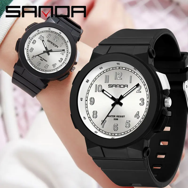 SANDA orologi da donna orologio da polso analogico al quarzo in Silicone di moda sport da Baseball impermeabile ragazzo ragazza orologio Casual regali per bambini