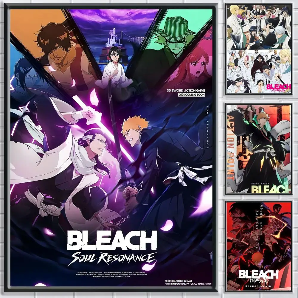 B-Bleach Póster de la guerra de sangre de mil años HD resistente al agua Ideal para el hogar, la oficina, el dormitorio, el gran regalo