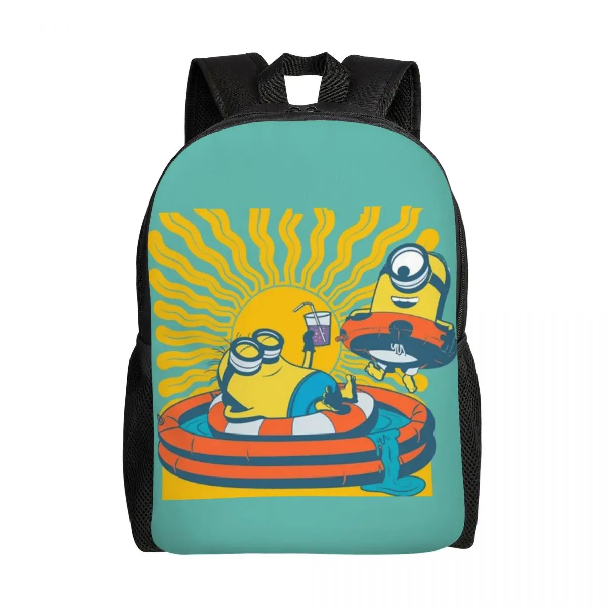 Custom Minions Endless Summer Vibes Cartoon Backpack Women Men Fashion Bookbag for School College Bags