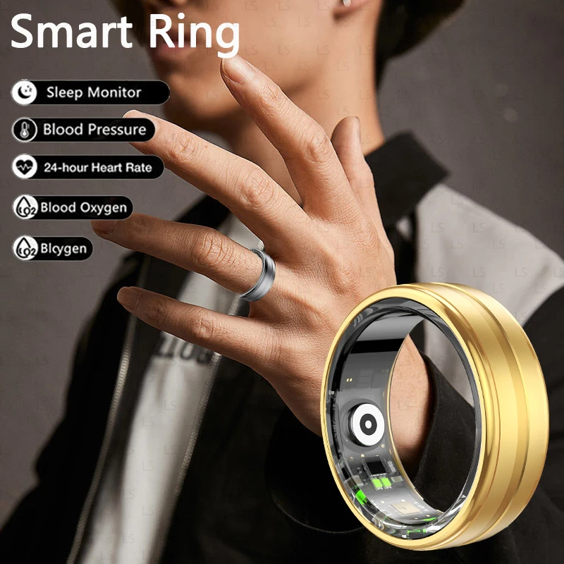 

New Smart Ring Health Monitor Multi Motion Mode IP68 5ATM Waterproof Long Lasting Smart Ring Waterproof 100+ Multi-sport Modes