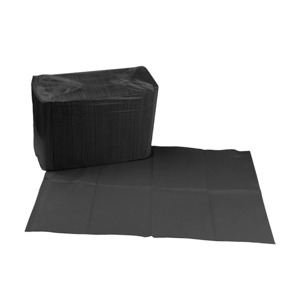 

125Pcs Waterproof Disposable Table Cloth Black Professional Tattoo Desk Cover Protective Mat for Ink and Workstation