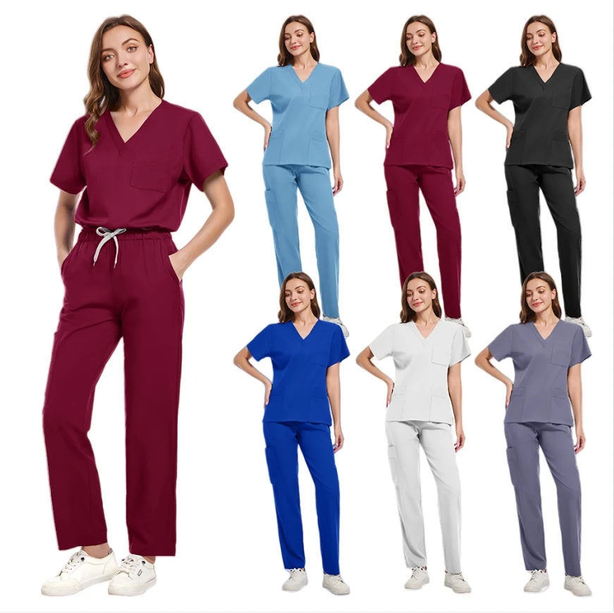 Uniformes d'infirmière multicolores, vente en gros, générateurs médicaux, vêtements de travail pour femmes, ensemble de gIslande, uniforme de médecin, ensemble d'infirmière pour animaux de compagnie
