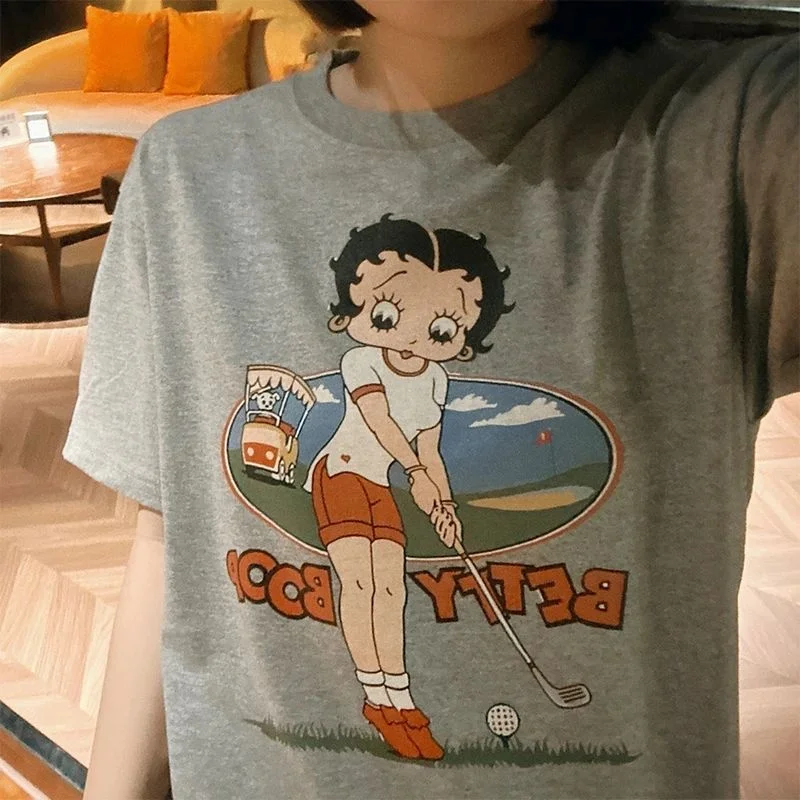 

Свободная и быстросохнущая футболка на лето 2023 года, повседневный топ с 3D принтом, подходит для поездок на работу пар