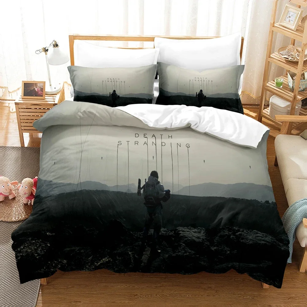 Exquisite 3D Print Death Stranded Bedding Set,Duvet Cover Comforter Bed Set Quilt Cover Pillowcase,King Queen Twin Size Boys Gir