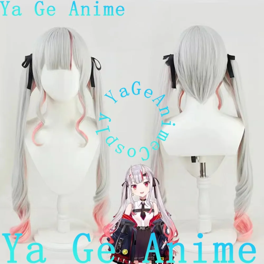 Hololive  Nakiri Ayame Cosplay Wig Anime Reality Show Game Role-playing Wig Used for Anime Dance Parties