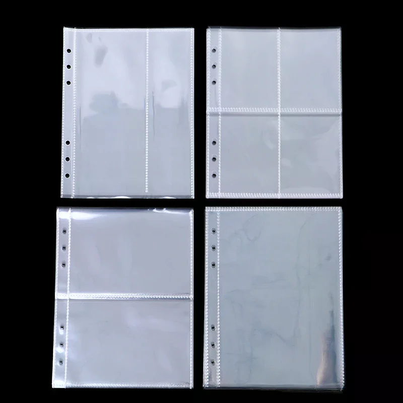 10pcs Standard Clear Plastic Photo Album Transparent A5 Binder Refill Sleeves
