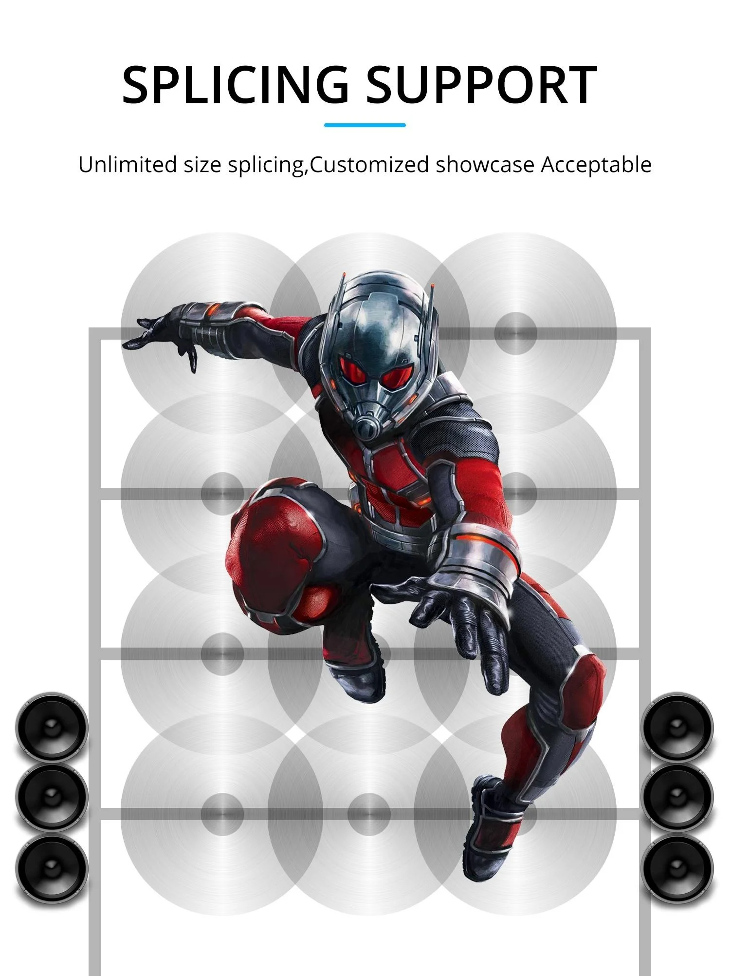 65cm Multi Splicing Lifelike High Resolution 3D Hologram Fan Advertising Hologram Equipment for Medical Treatment Indoor