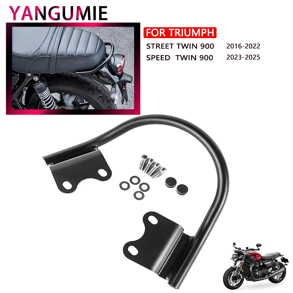 

For Triumph Street Twin 900 2016-2022 Speed Twin 900 2023-2025 Motorcycle Rear Passenger Seat Handle Grab Bar Armrest Handlebar