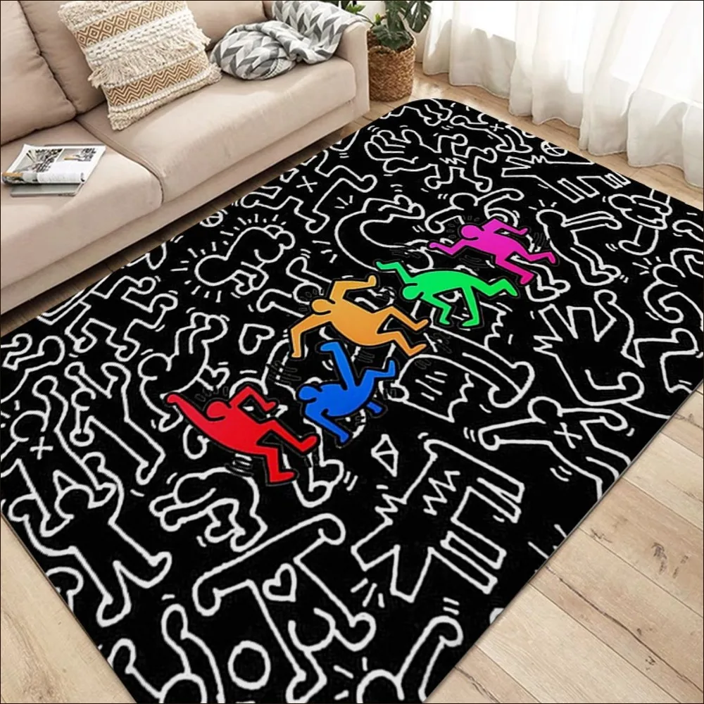 Keith-Haring-Works-colorido impressão Floor Mat, Nordic Style Bath Mat, Home Capacho, Banheiro WC Mats, Quarto Bem-vindo Capacho