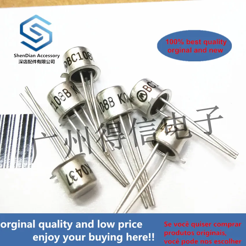 10pcs 100% orginal new BC108B BC108 TO-18  LOW NOISE GENERAL PURPOSE AUDIO AMPLIFIERS  real photo