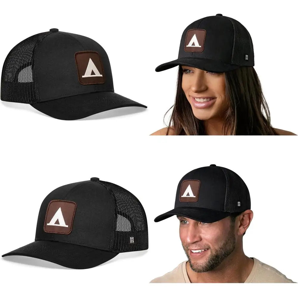 قبعة Snapback من الجلد الصناعي قابلة للتعديل للجنسين في الهواء الطلق مع نمط التخييم HAKA #1