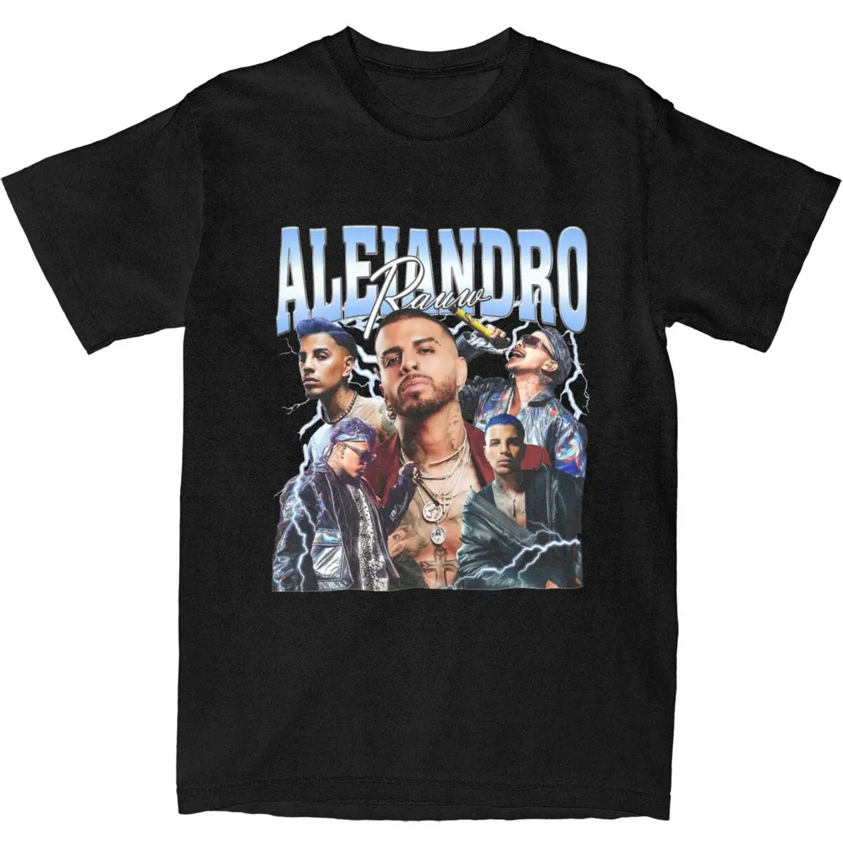 

Men Rauw Alejandro T-Shirts Music Rapper Pure Cotton Top Tees Summer Streetwear Short Sleeve T-Shirt O Neck Casual Tee Shirt