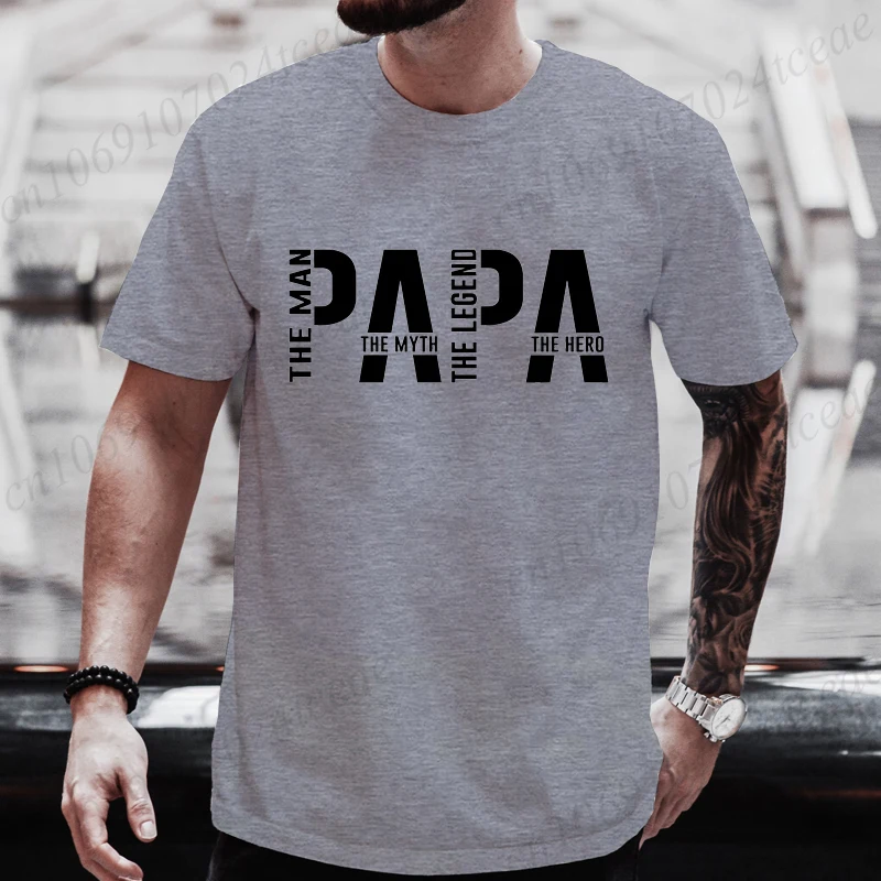Papa l'homme le mythe la légende T-shirt drôle pour hommes vêtements papa T-shirt à manches courtes T-shirt hommes T-Shirts vêtements hauts