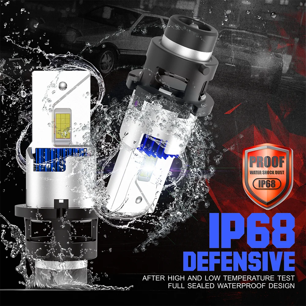 D2S D4S LED Headlight Bulbs 1:1 D1S D3S D8S HID Bulbs Xenon Lamp Canbus D2R D4R 30000LM Auto Turbo Fan Lights Plug and Play