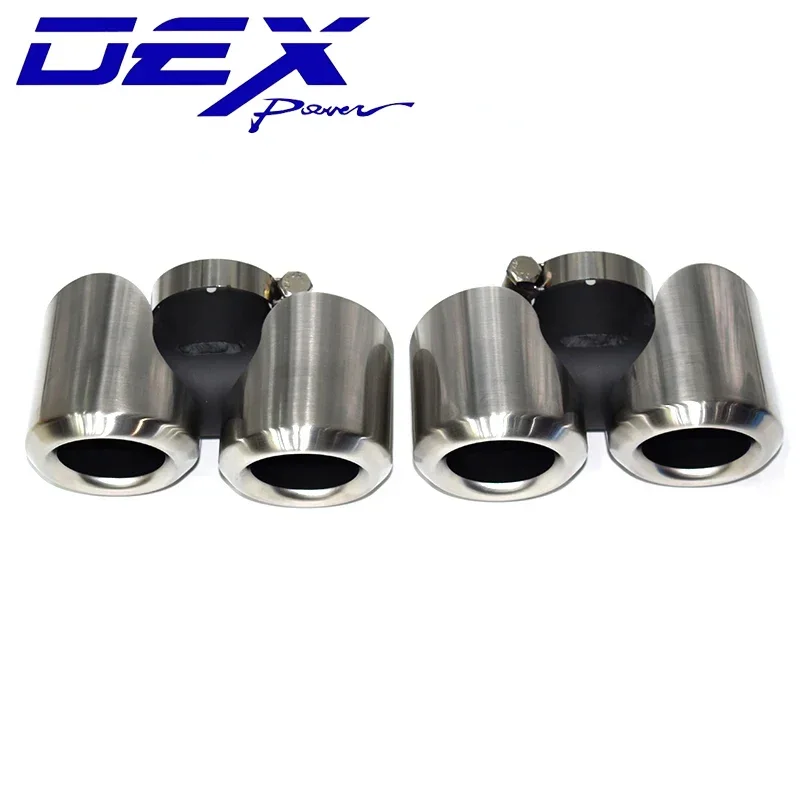 For 20-24 Land Rover Defender 90 110 130 tailpipe Muffler tip upgrade carbon fibre black square quad outlet exhaust pipe