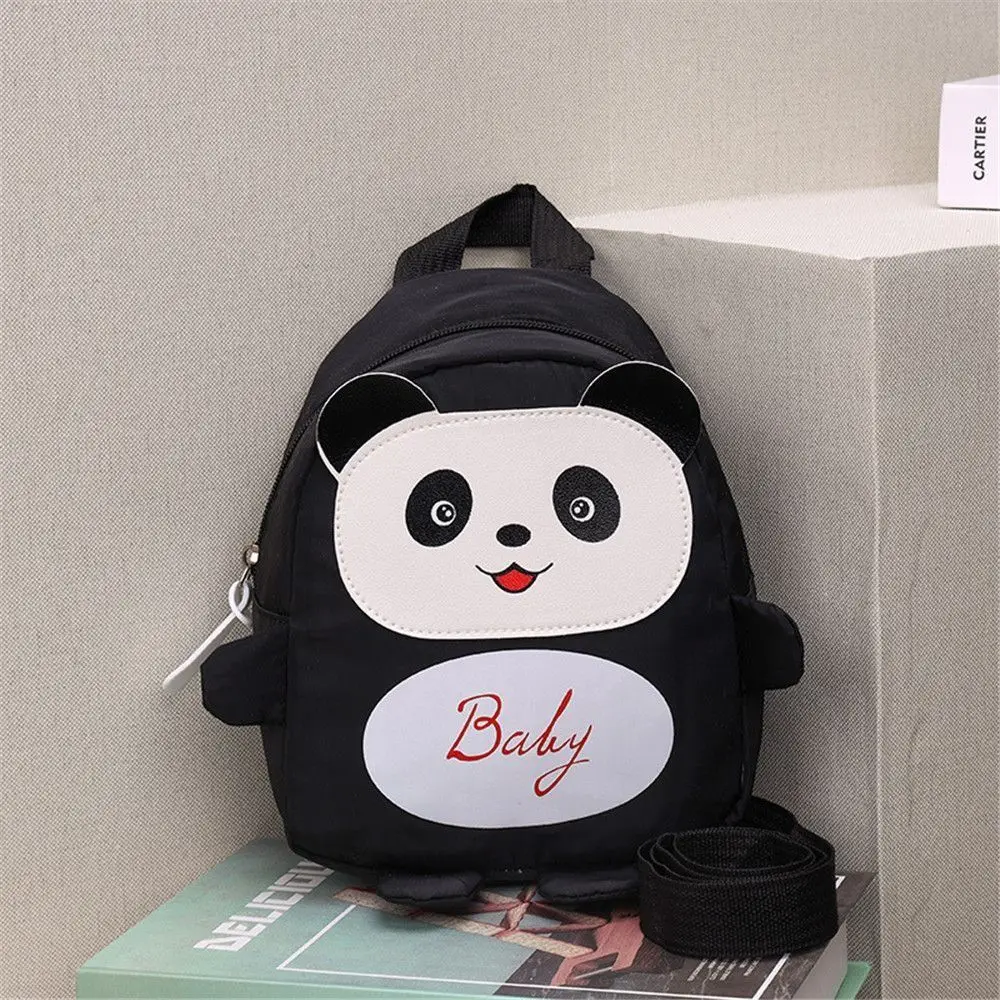 Mochila infantil anti-perdida dos desenhos animados panda, mochila escolar ajustável, bolsa de ombro dupla, mochila do jardim de infância