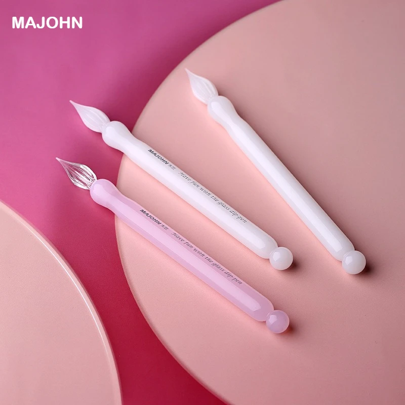 MAJOHN Sakura Snow Glass Dip Pen Mini Krótki Kolorowy Atrament Ręczny Namiot Biuro Szkolne Artykuły Ekspert Rysowanie Linia Haczyk Artykuły Papiernicze — zdjęcie produktu 3