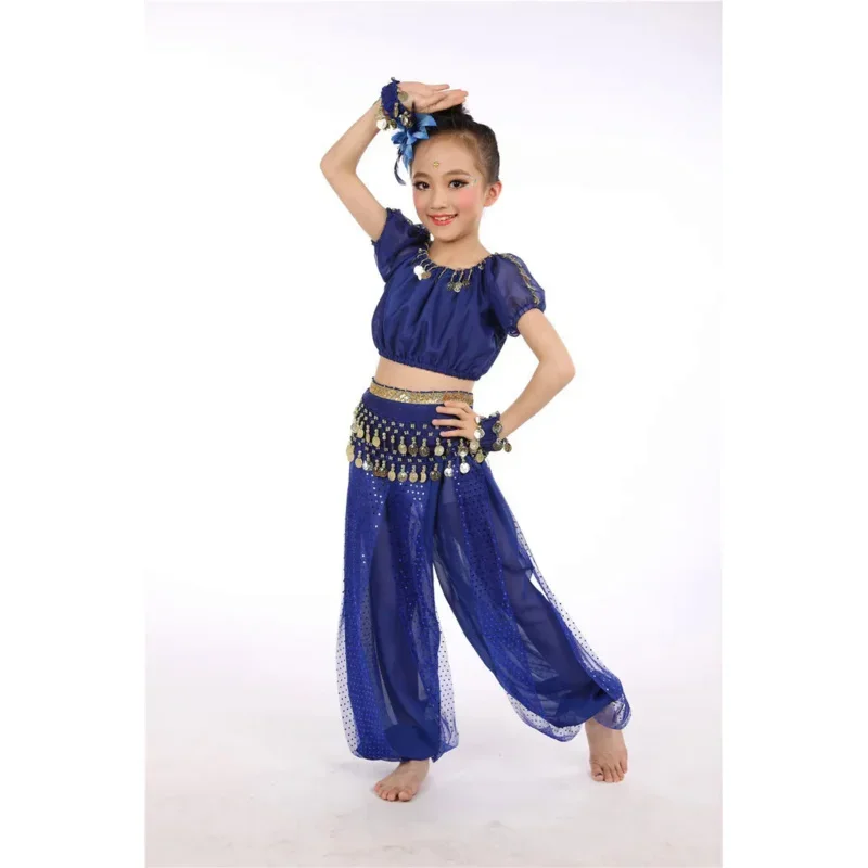 2019 New Kids Belly Dance Costumes Set Children\'s Indian Dance Costume 5-piece Set Girls Belly Dancing India Bellydance Clothes