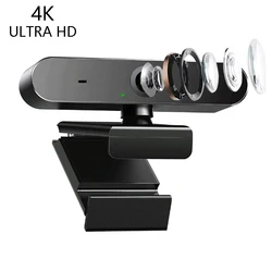 Webcam 4K Para PC Web Cam HD 1080P Web Camera With Microphone USB Plug and Play 2K Webcams for Conference / YouTube
