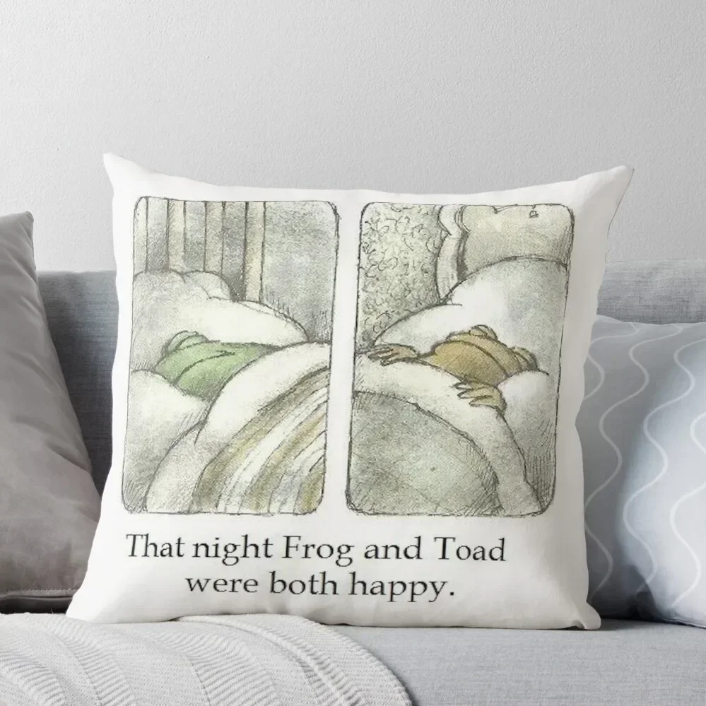 That Night Frog and Toad Were Both Happy Throw Pillow Covers For Sofas Luxury Cushion Cover pillow