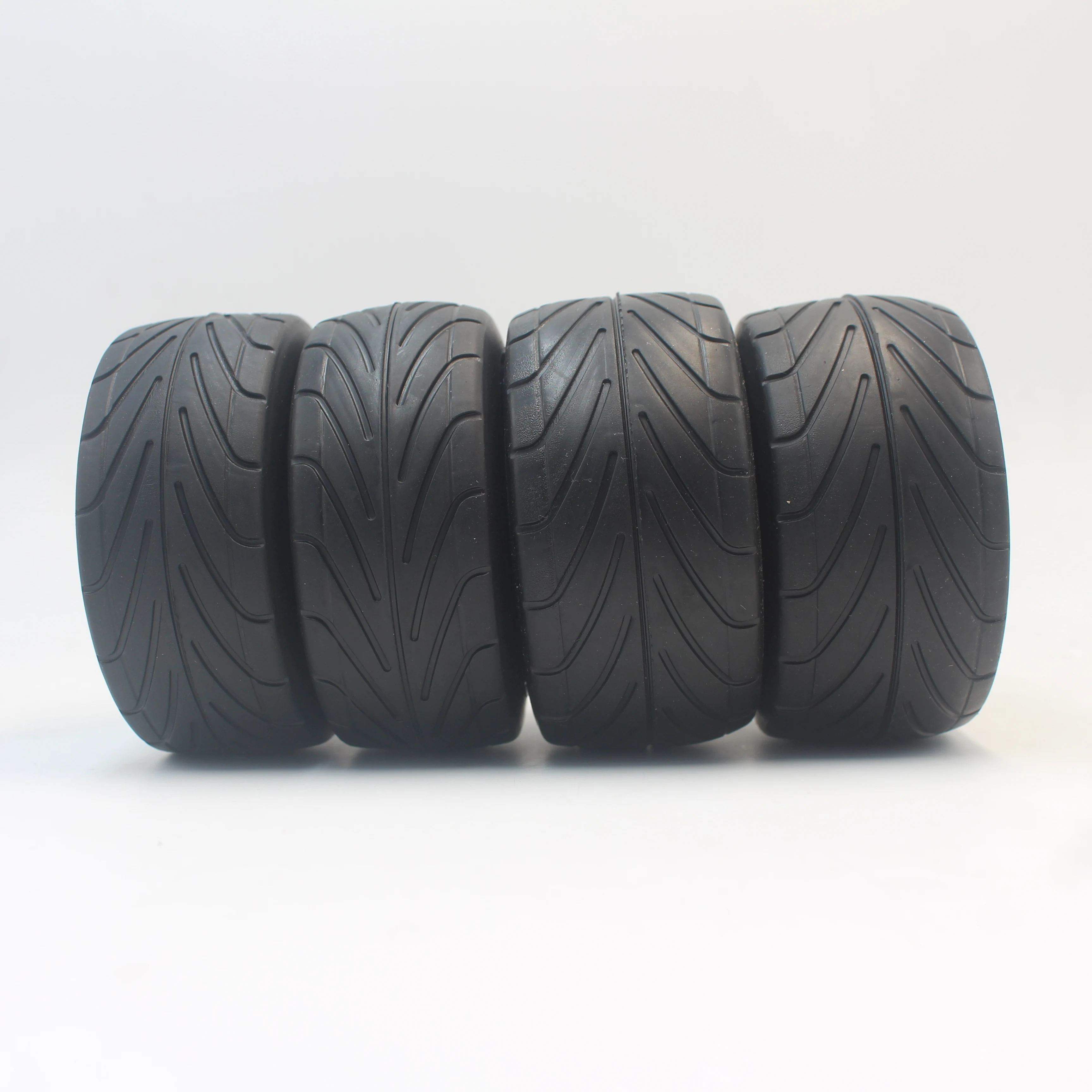 4pcs 1/10 Buggy Tires Tyre(On-Road) with insert fits for 1:10 4WD Buggy Car 1/10 Tire