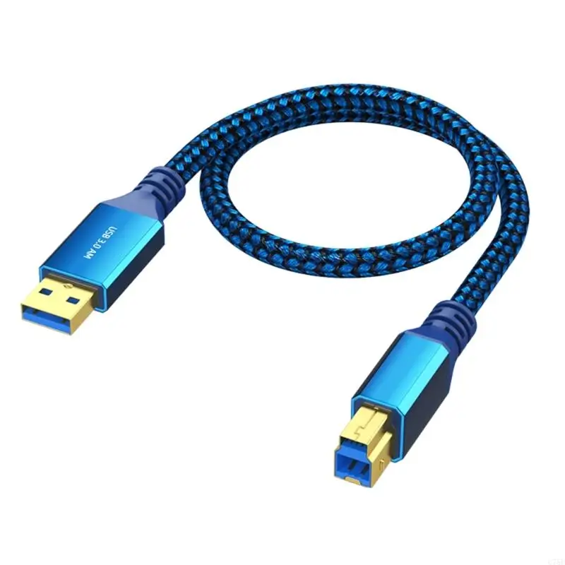 U75B Flexible USB3.0 to Type B Charing and Data Cord 5Gbps for Printers Music Keyboards Fast Charging Heat Resistant