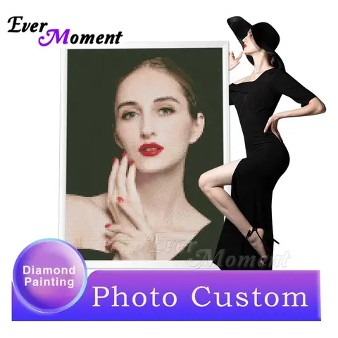 Ever Moment Photo Pittura diamante personalizzata Pieno quadrato rotondo Trapano opere d'arte Personalizza diamante ricamo fatto a mano 5D fai da te ASF4000