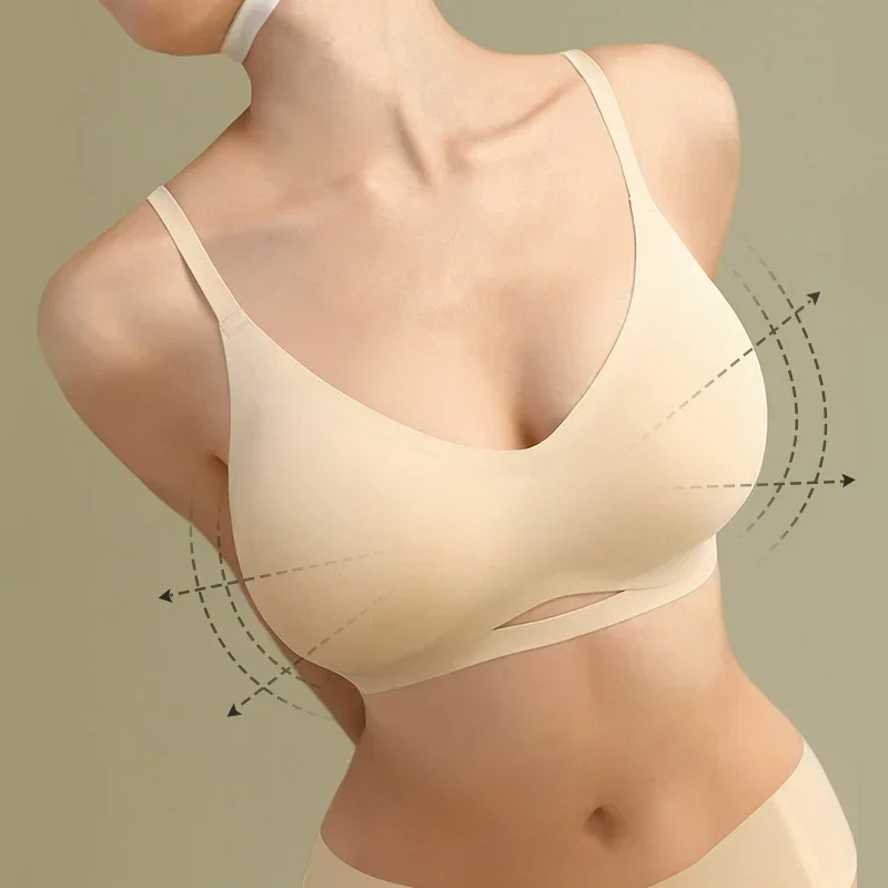 SUJIIN Sexy Push Up Bra for Small Chest Women Wireless Seamless Bralette Mujer Smothing Lift Comfort Padded Female Bra MX206A