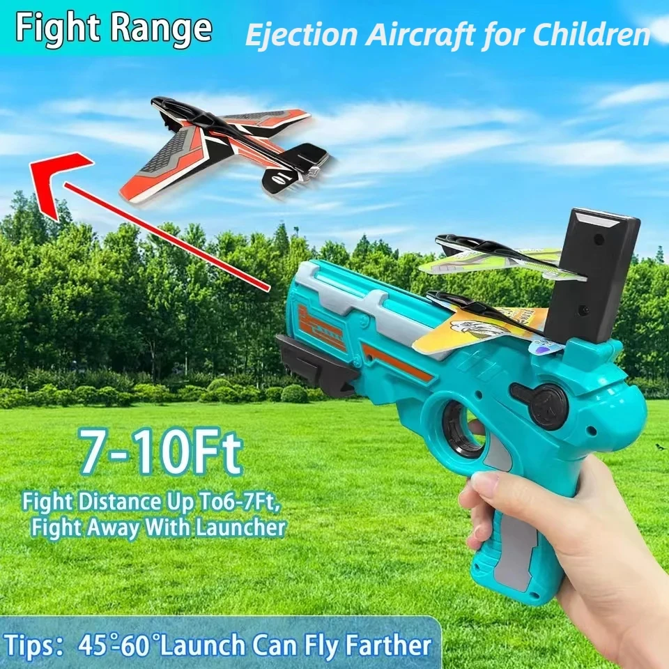 Children\'s Toy  Airplane Toys Boys Aircraft Shooting Game Outdoor Parent-child Sports Toy Boy Gift Shooting Aircraft Set