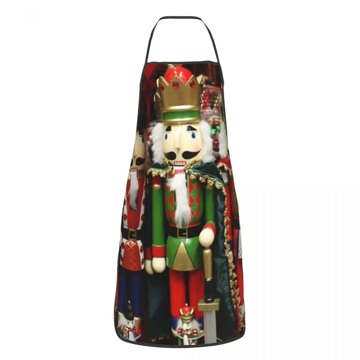 Cute Christmas Nutcracker Soldiers Apron Men Women Adult Unisex Kitchen Chef Bib Tablier Cuisine Cooking Baking Gardening