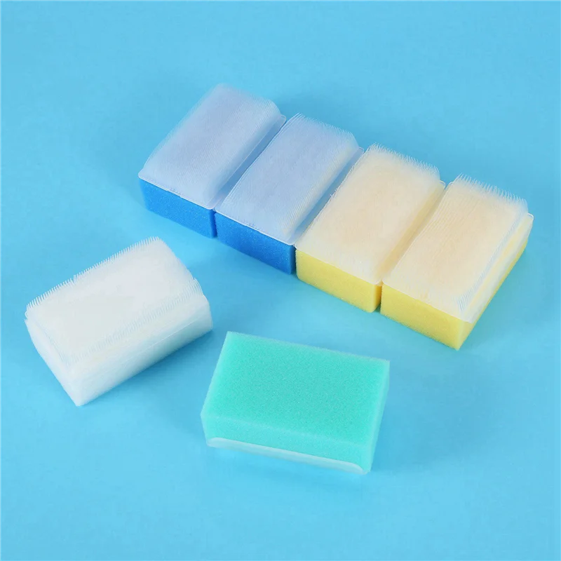 L81A 2025-Esponja de baño para bebé (12 piezas), lavadora de espuma suave con tapa de cuna, cepillo para el cuerpo, cabello y cuero cabelludo, cepillo sensorial suave para limpieza del bebé