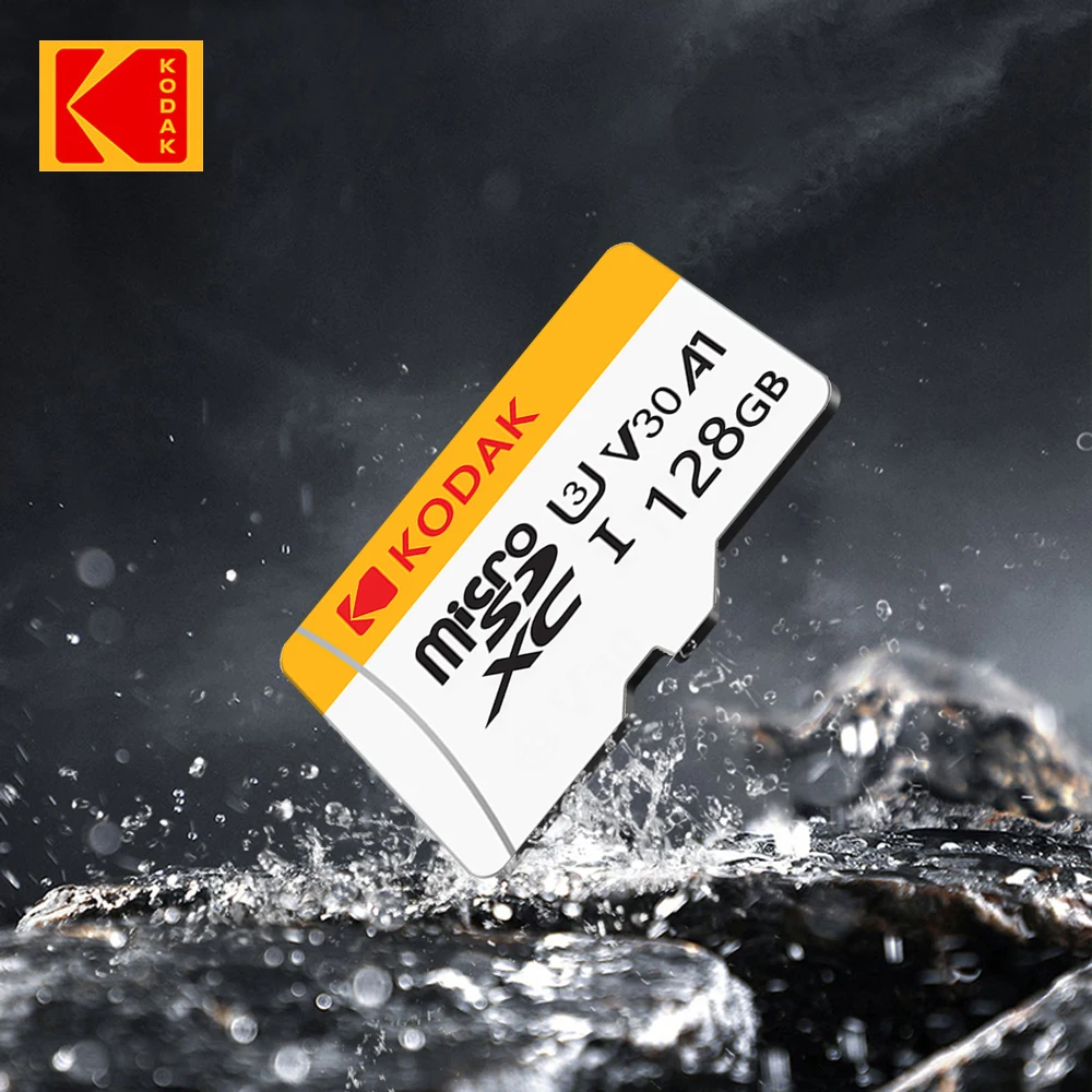 KODAK High-Speed UHS-I U3 V30 A1 MicroSDXC Memory Card - Class 10, 4K Ultra HD, 100MB/s - 32GB, 64GB, 128GB, 256GB Multi-Pack Op