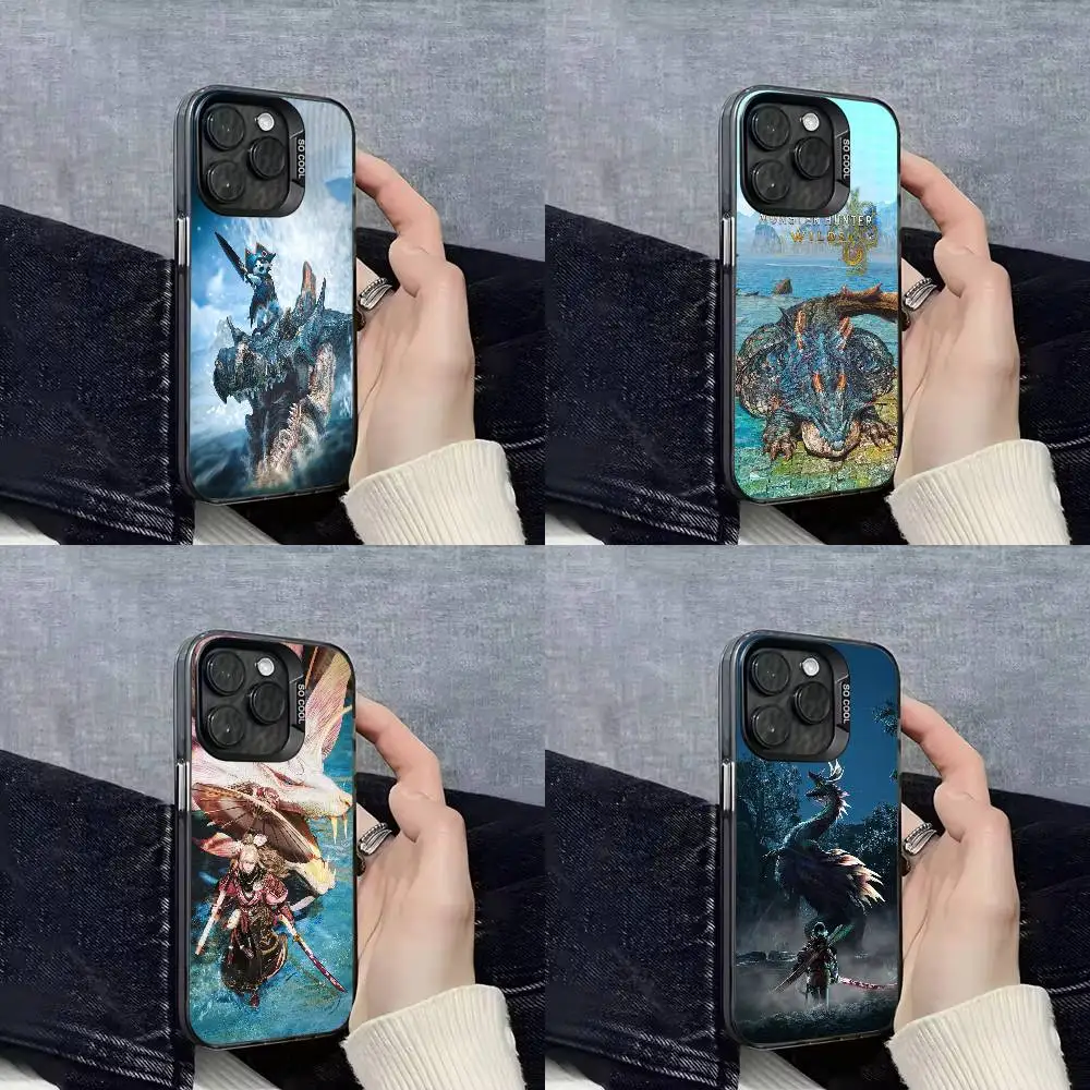 

M-Monster H-Hunter Wilds Dragon Phone Case For iPhone 17,16,15,14,13,12,11,Pro,Max,Plus,E,Air,Mini Black IMD Cover