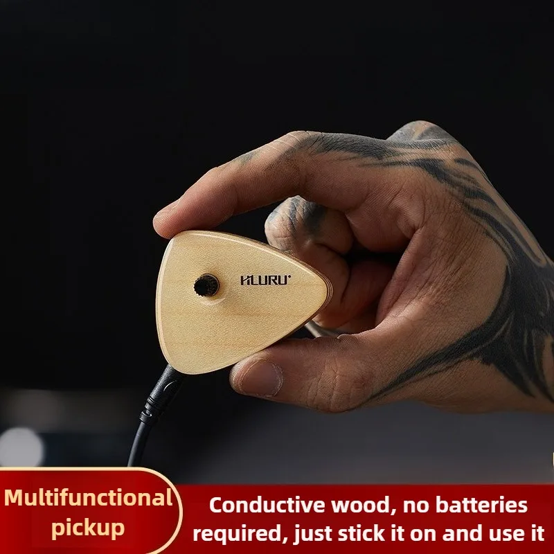 Multi Functional Portable Guitar Pickup Minimalist Maple Wood Material Guitar Pickup User-friendly Guitar Practice Tools