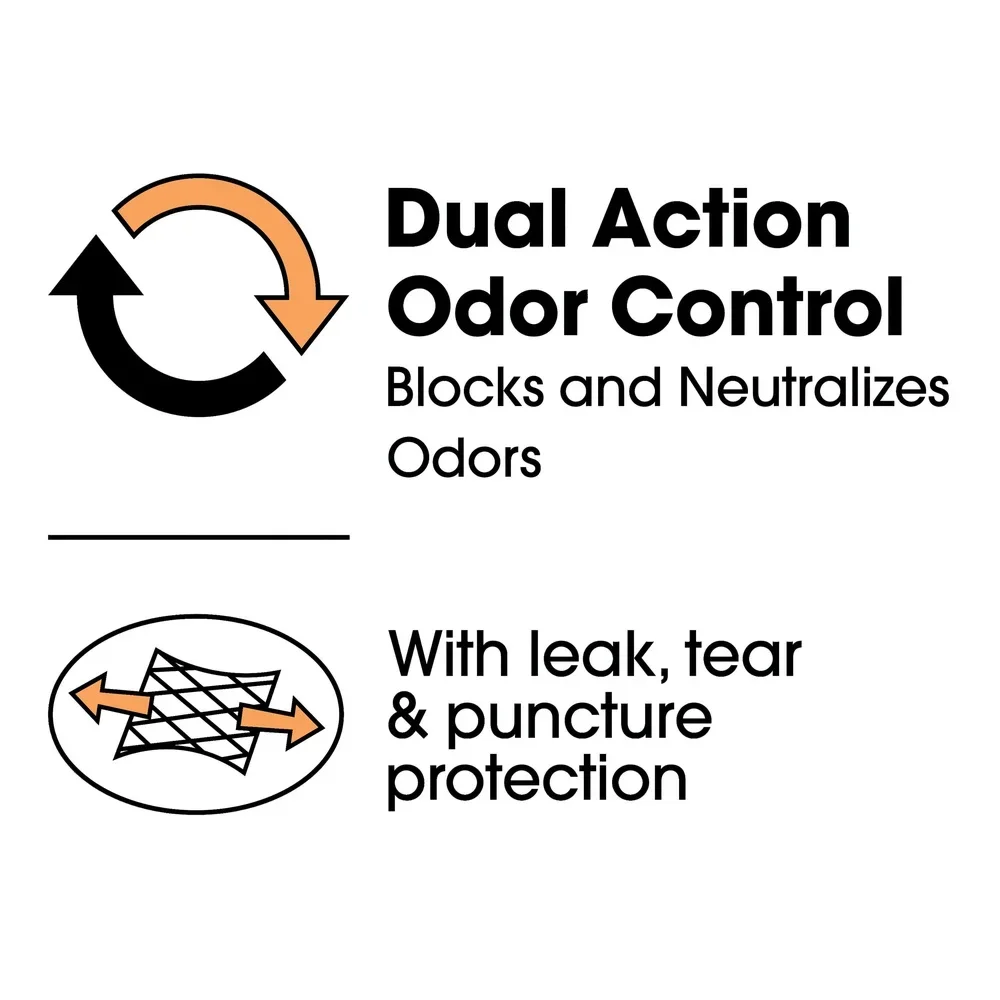 80 عدد 13 جالون أكياس قمامة المطبخ الطويلة الرباط مانعة للتسرب التحكم في الرائحة مقاومة للثقب فليكس قوي