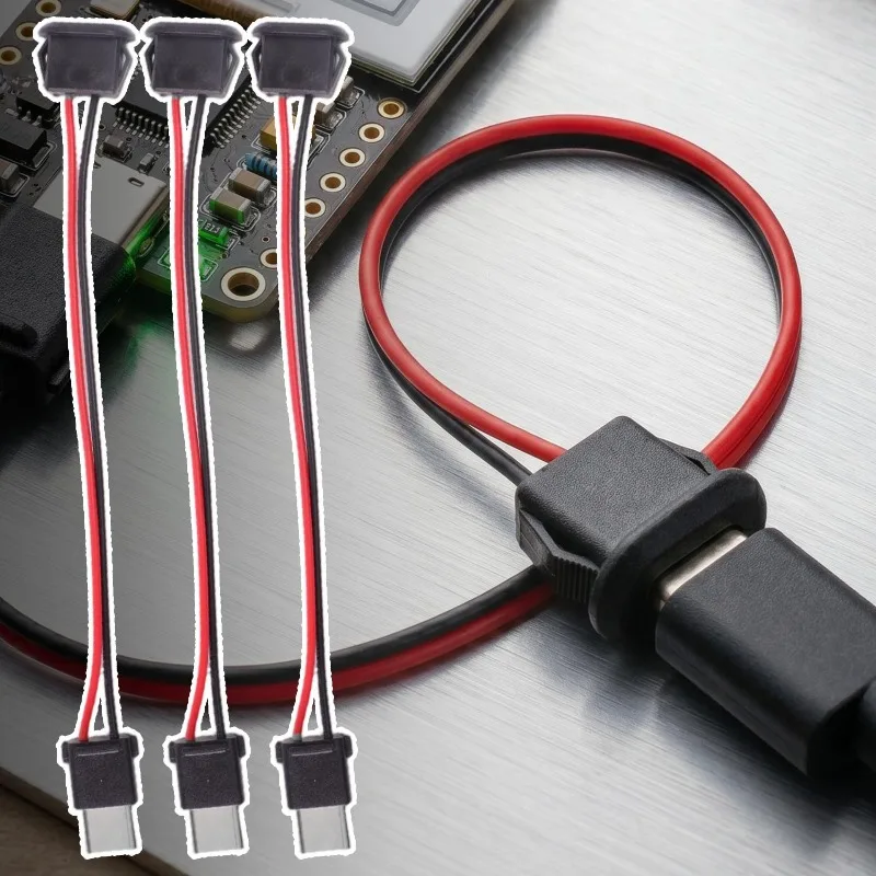 2/5pcs USB Type C 2pin Connector Jack Female Type-C With Card Buckle 2A Fast Charging Jack Port USB-C Charger Plug Socket