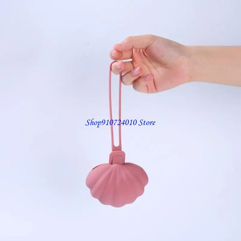 77HD حافظة حامل لهاية على شكل صدفة من السيليكون محمولة وخفيفة الوزن لحديثي الولادة