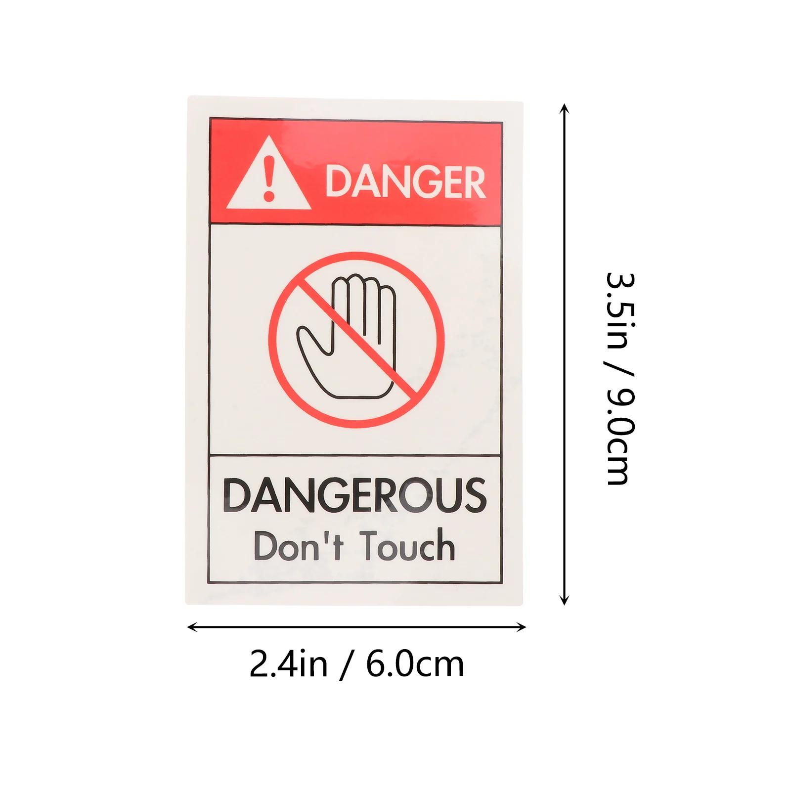 4Pcs Safety Warning Stickers Durable No Touching Warning Sign Convenient Machine Equipment Caution Decal Caution Decal