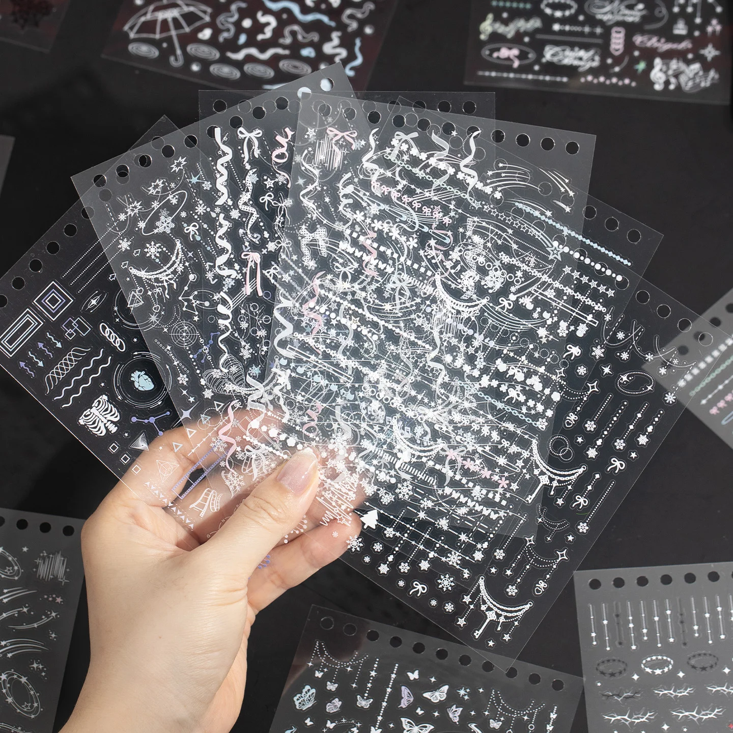 30Pcs Clear PET Deco Stickers, 