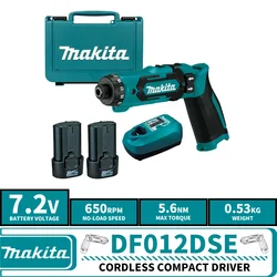 Makita DF012DSE Kit Cordless Compact Driver Pencil Electric Screwdriver 7.2V Lithium Power Tools Drill With Battery Charger