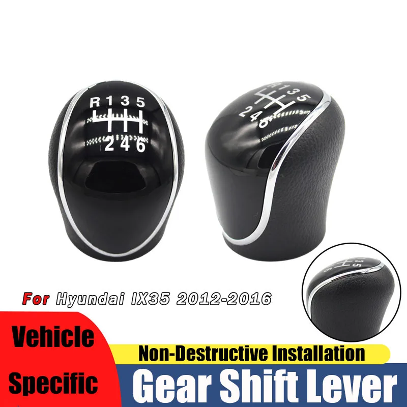 

Suitable for Hyundai IX35 Kia shift knob 6-speed black gear head shift lever knob